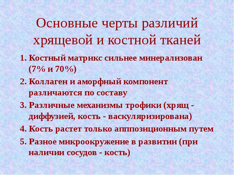 Основной бел. Химический состав хрящевой ткани. Сходства и различия хрящевой и костной ткани текстом. Аморфный Матрикс. Различия костных и хрящевых.