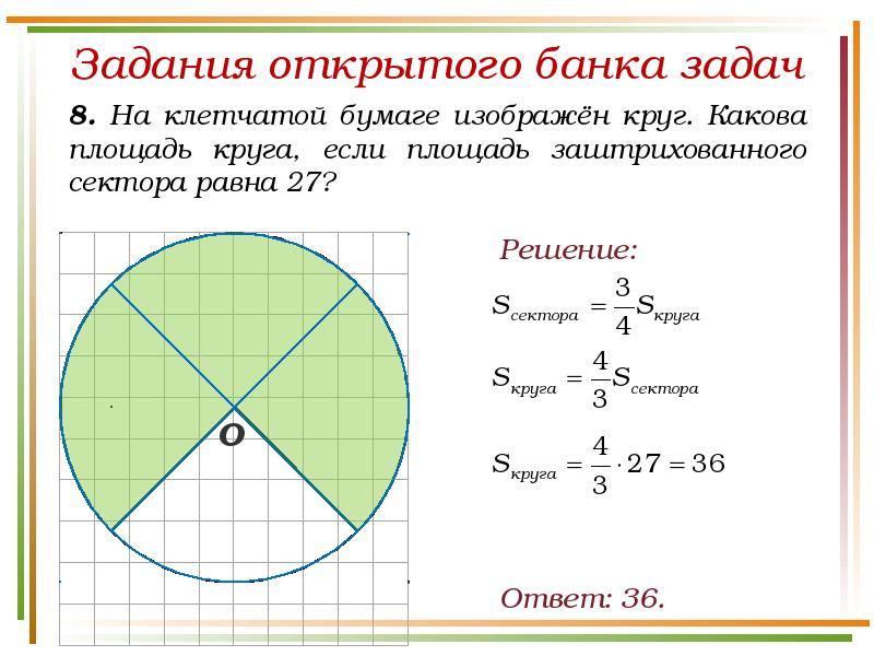 Решение площади по