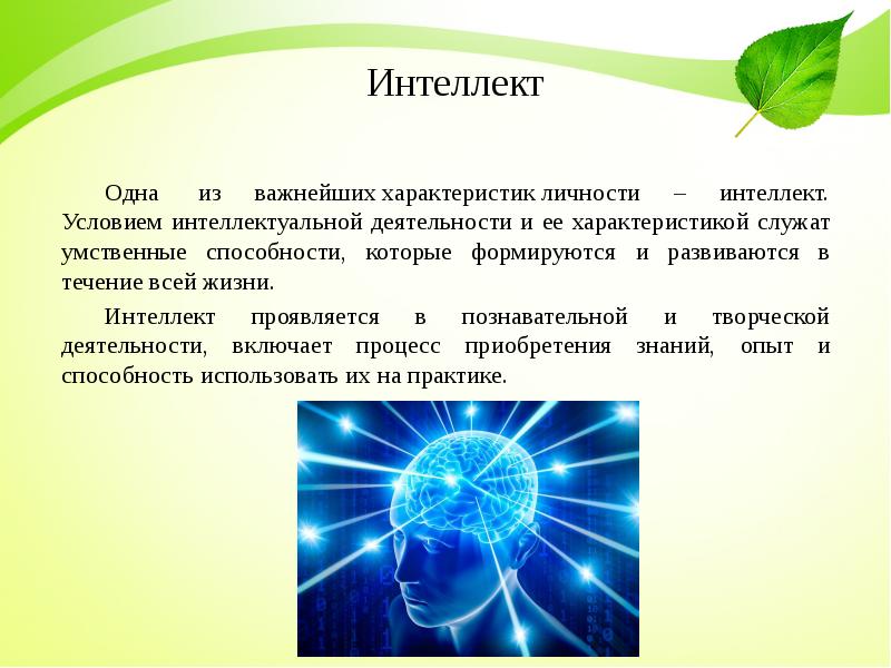 Презентация на тему интеллект