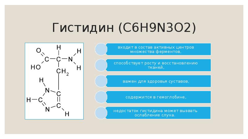 Гистидин (C6H9N3O2) Гистидин (C6H9N3O2)