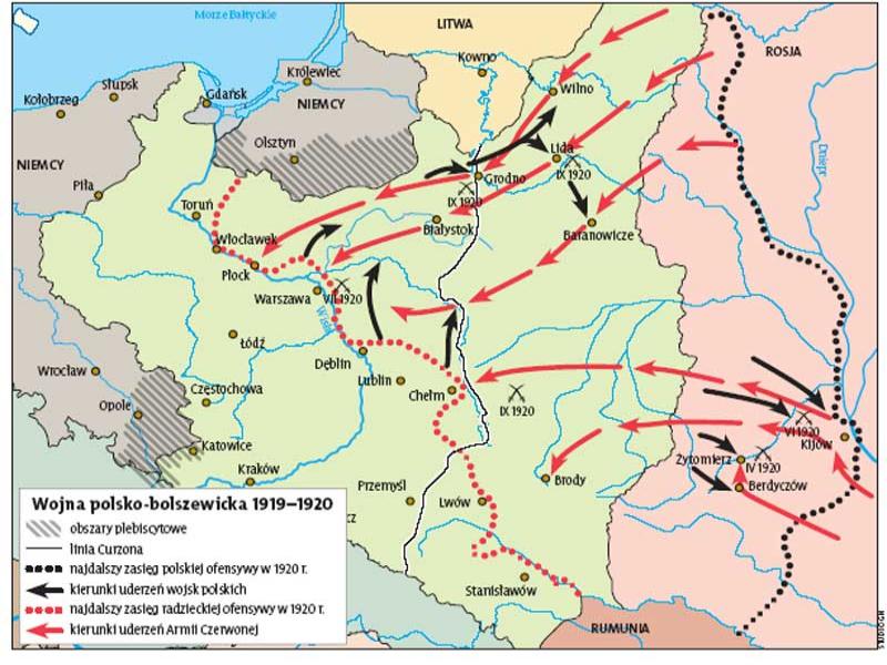 Русско польская война 1920 1921 карта