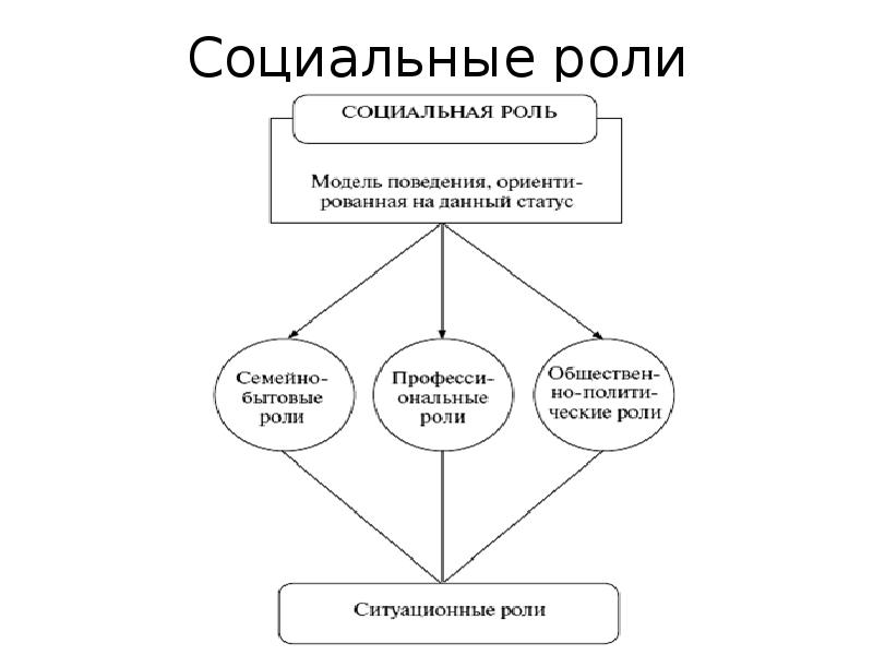 Соц статус и соц роль план