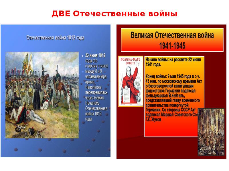 ДВЕ Отечественные войны ДВЕ Отечественные войны