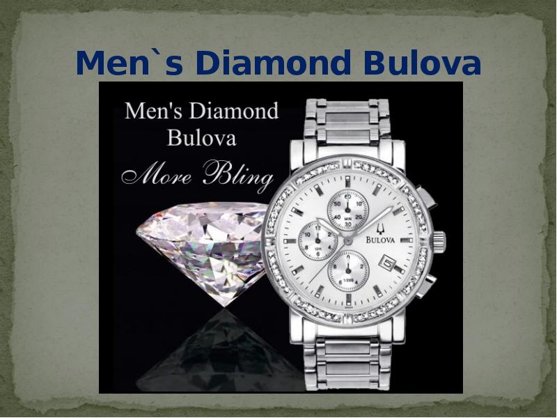 Men`s Diamond Bulova Men`s Diamond Bulova
