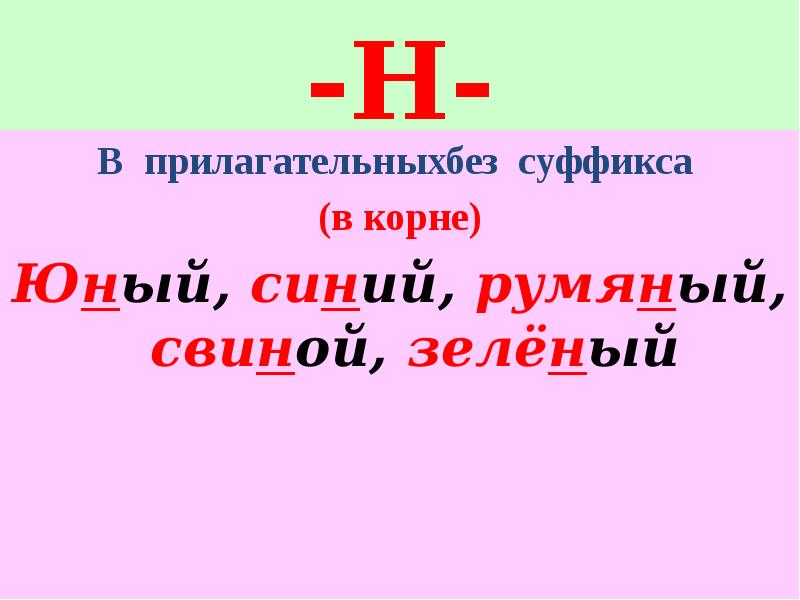 Н и нн в прилагательных презентация 5 класс