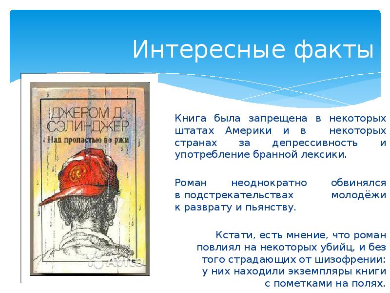 Сэлинджер над пропастью во ржи презентация