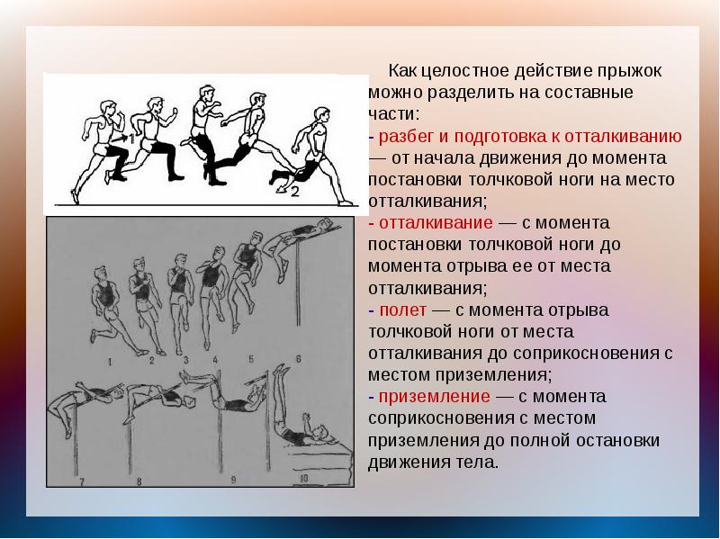 При выполнении прыжка