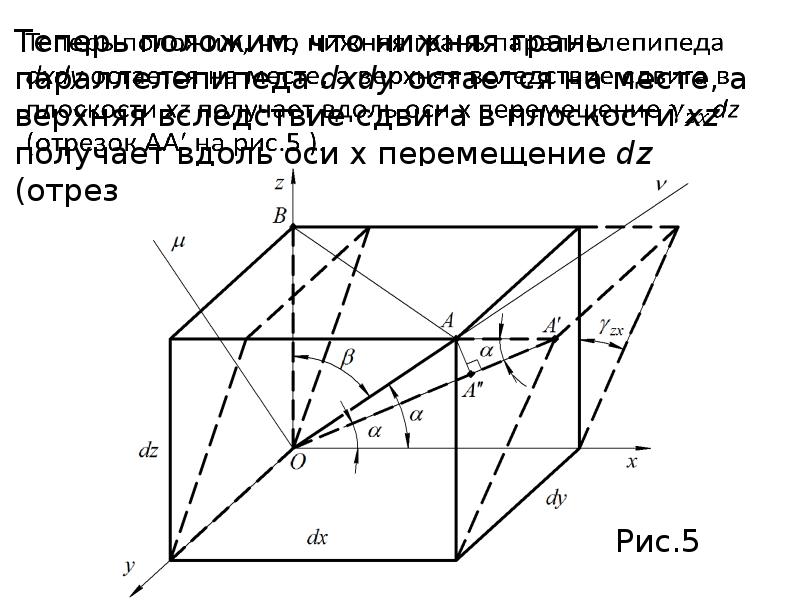 Деформированное состояние. Чем характеризуется деформированное состояние в точке.