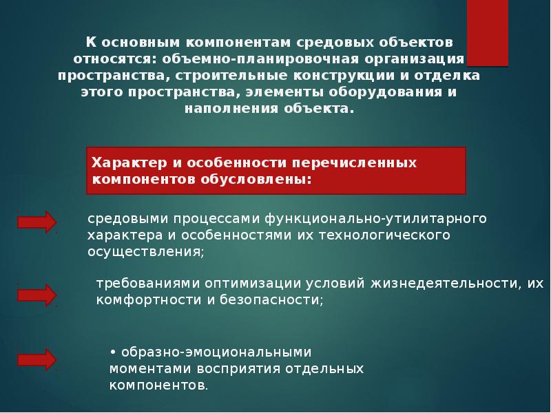 Элемент оборудования. Основные элементы наполнения среды. Классификация средовых объектов. Компоненты оборудования. Средовое оборудование.