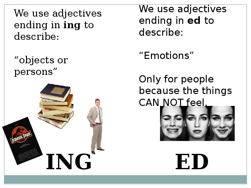 Adjectives with ed and