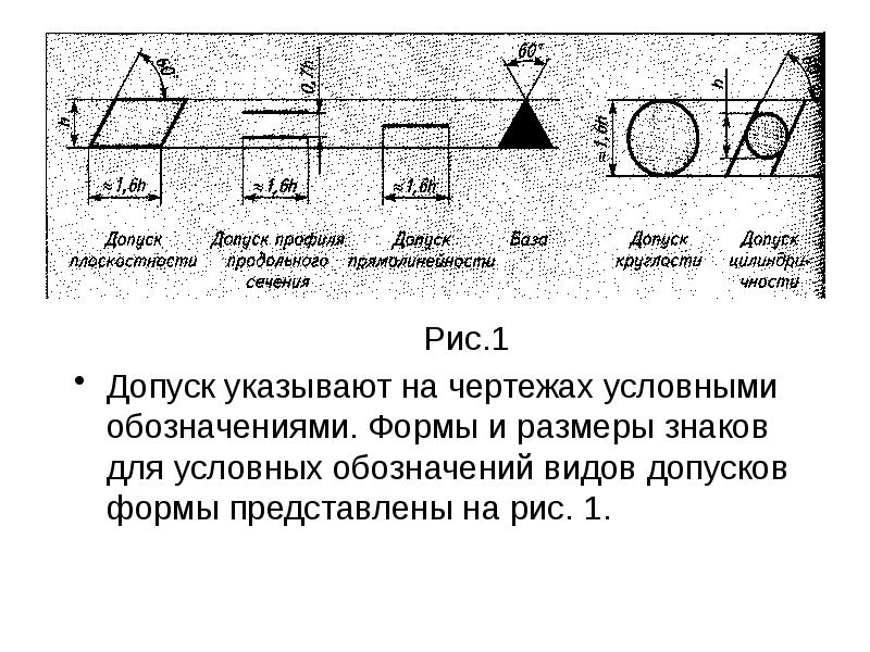 Как на чертеже обозначается допуск круглости