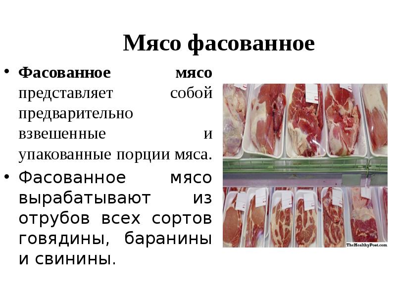 Презентация мясные продукты