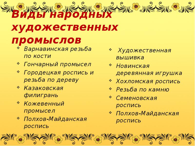 Художественные промыслы нижегородской области презентация