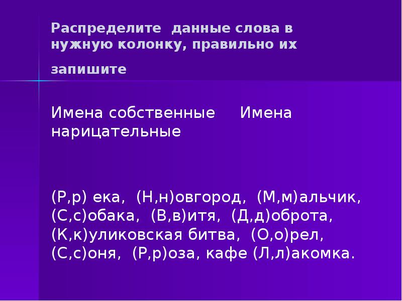 Урок собственные и нарицательные 5 класс презентация