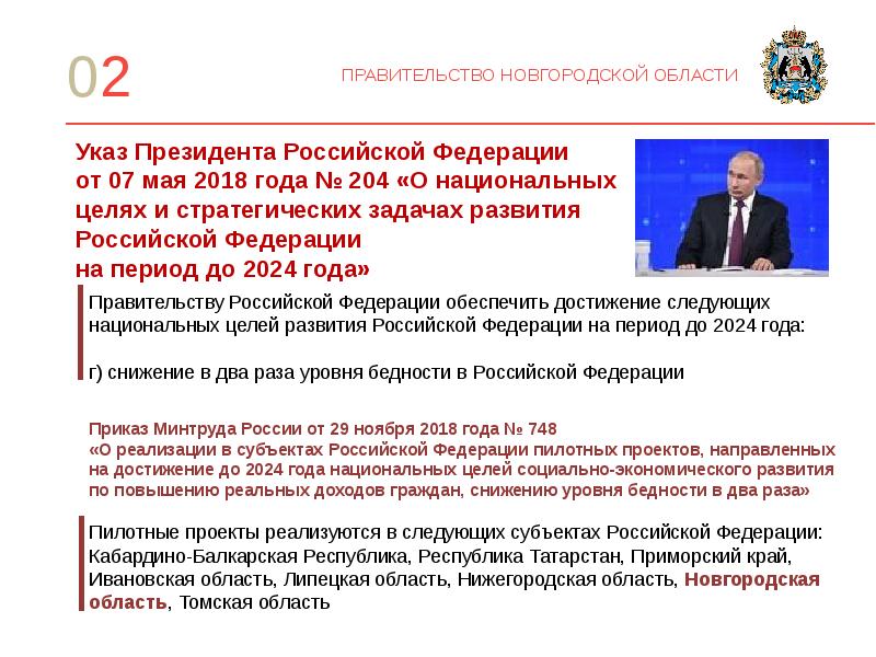 Приоритетные региональные проекты новгородской области