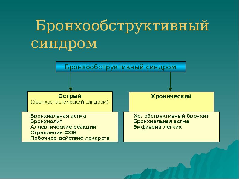 Бронхообструктивный синдром Бронхообструктивный синдром