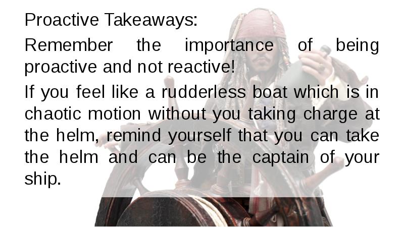 Proactive Takeaways:
Proactive Takeaways:
Remember the importance of being proactive and Proactive Takeaways:
Proactive Takeaways:
Remember the importance of being proactive and