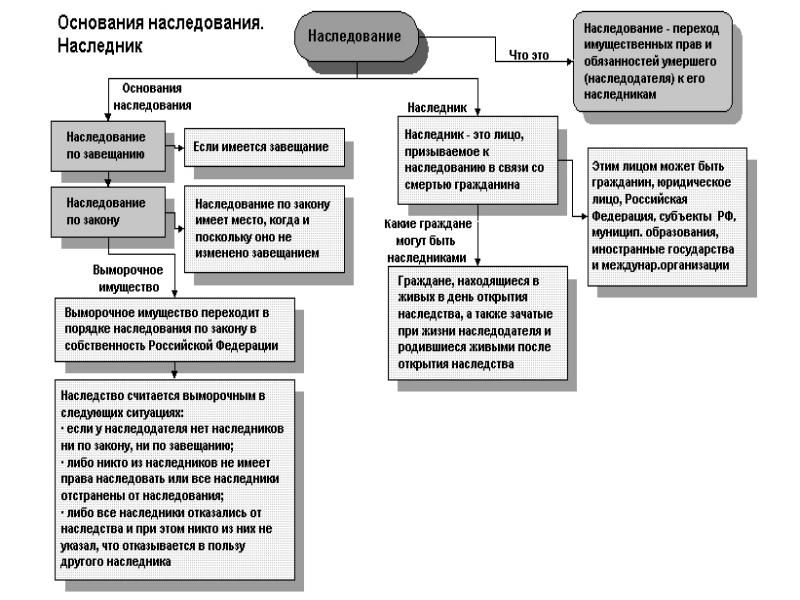 Учебный план наследственное право