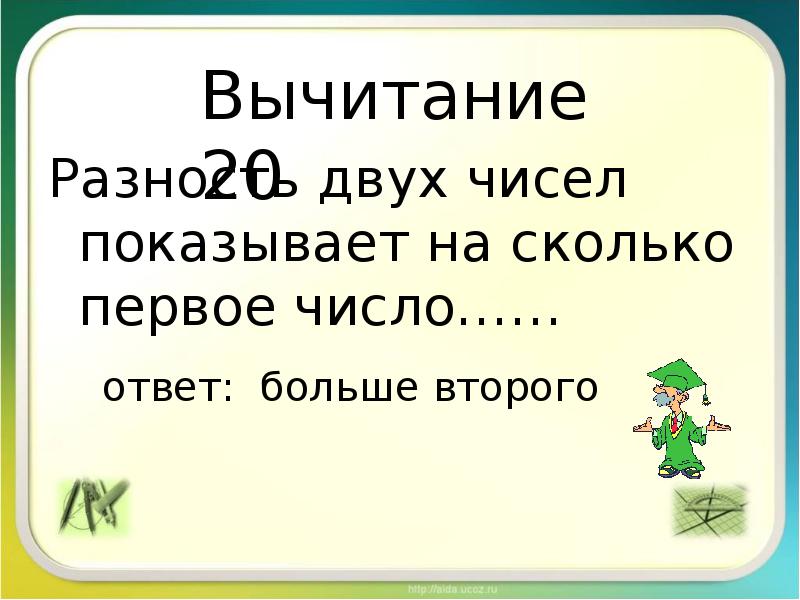 Разница двух чисел. Что показывает разность двух чисел.