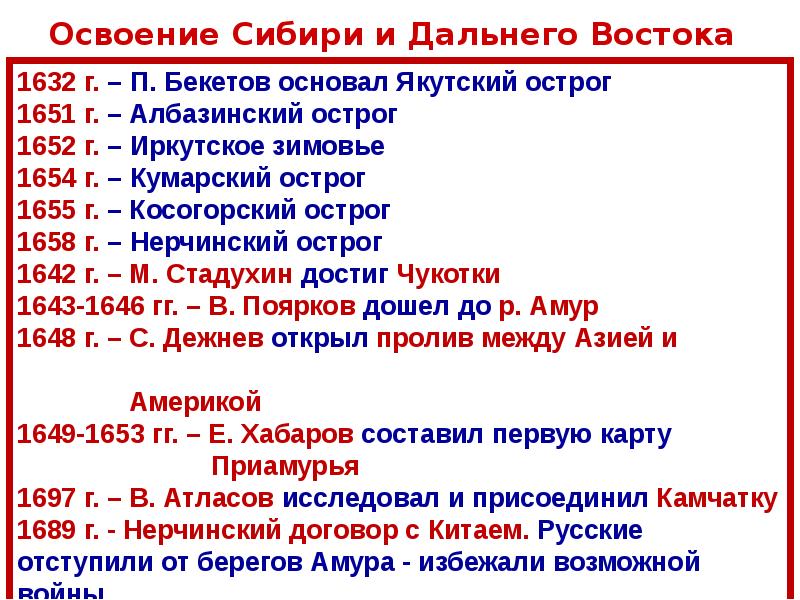 Освоение дальнего востока