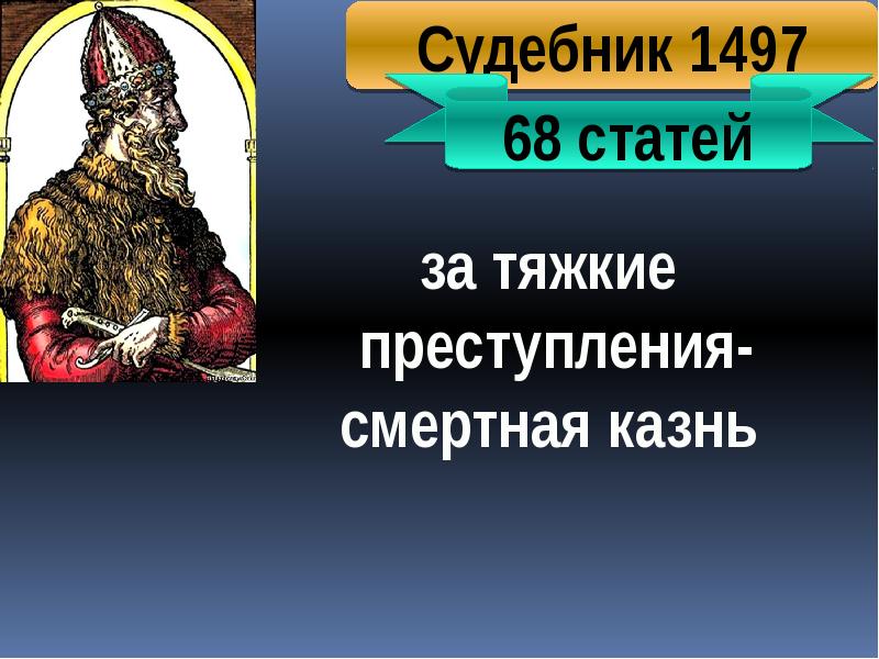 В государстве п. Иван третий деяния. Смертная казнь Судебник 1497. 1497 Год в истории России казнь.