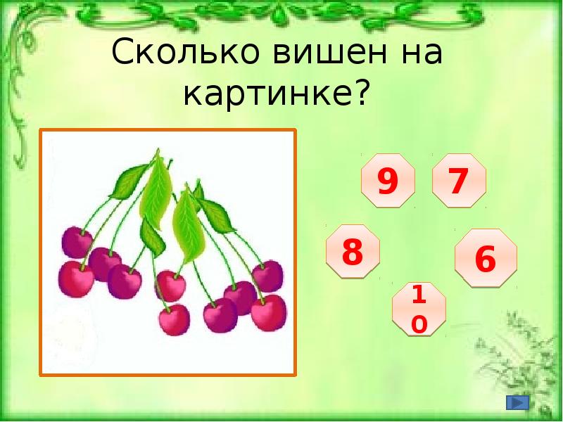 Прибавляйте по 2 сколько всего ягод вишни на рисунке