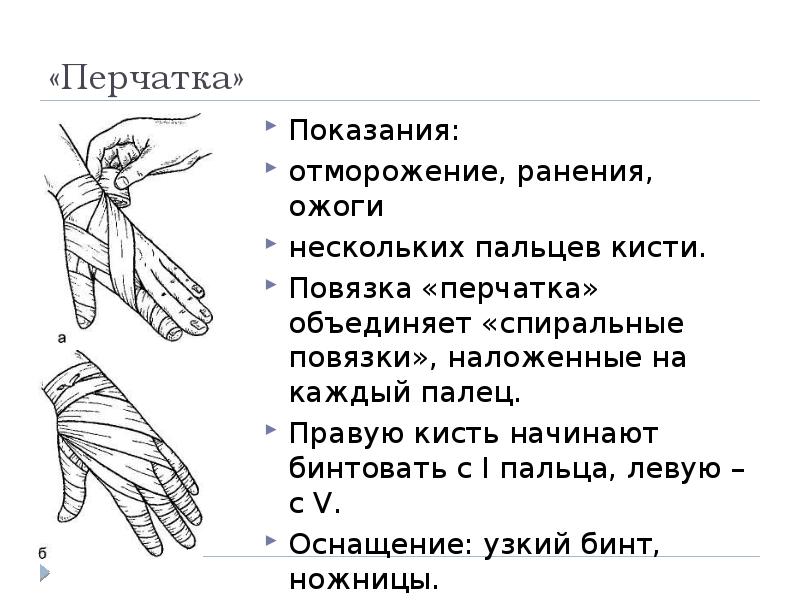 Презентация виды повязок и способы их наложения с картинками