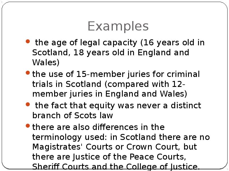 The Scottish Legal System презентация, доклад, проект