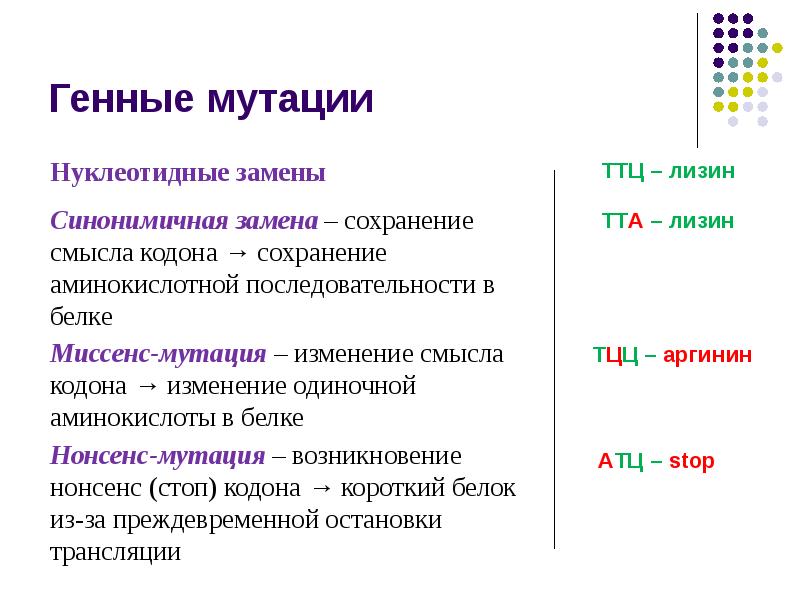 Мутации и мутагены презентация