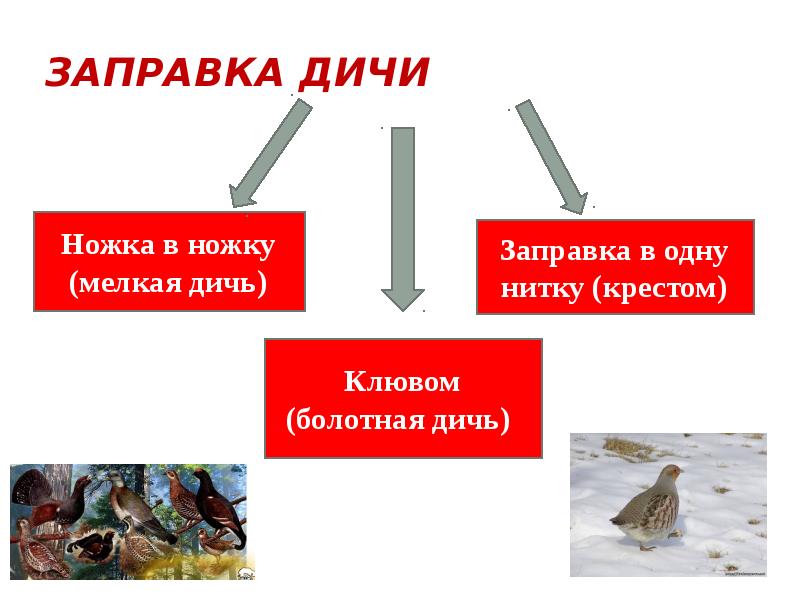 Заправка птицы и дичи презентация