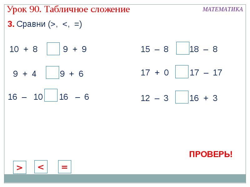 Технологическая карта урока таблица сложения