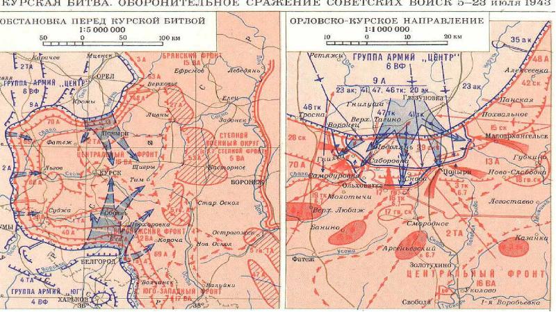 Курская битва карта