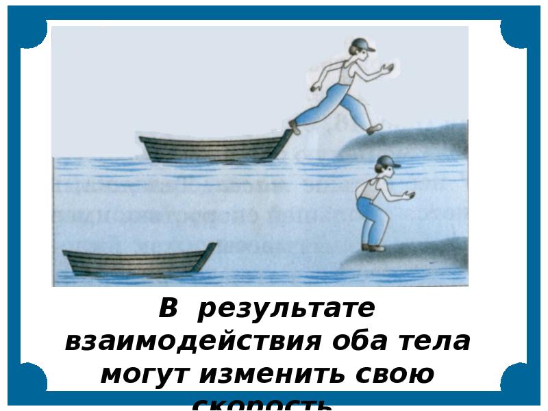 Теле оба. В результате взаимодействия оба тела могут изменить свою форму или.