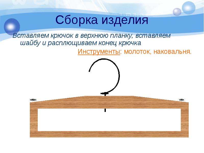 Технологическая карта настенной вешалки