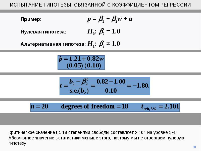 Коэффициент к налоговому периоду. Гипотеза о коэффициенте регрессии. Карточка тестирования гипотез. Проверка допущений регрессии. Гипотеза о равенстве коэффициентов регрессии.