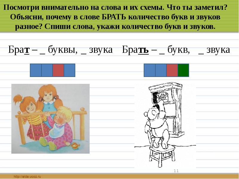 Братья схема 1 класс