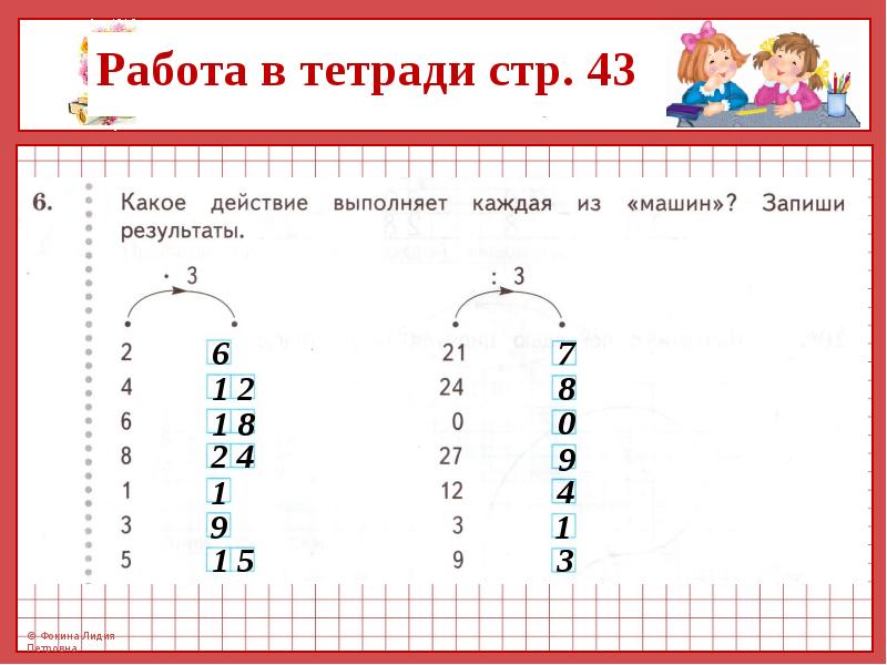 Презентация умножение и деление на 3 2 класс начальная школа 21 века