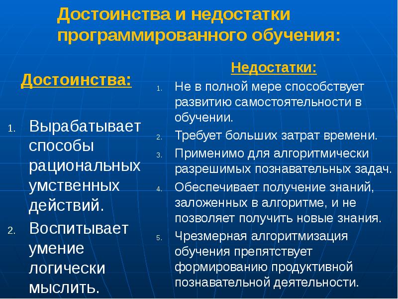 Программированное обучение в педагогике презентация