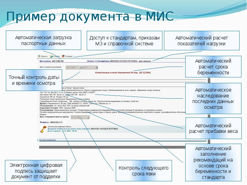 Первый проект медицинской информационной системы