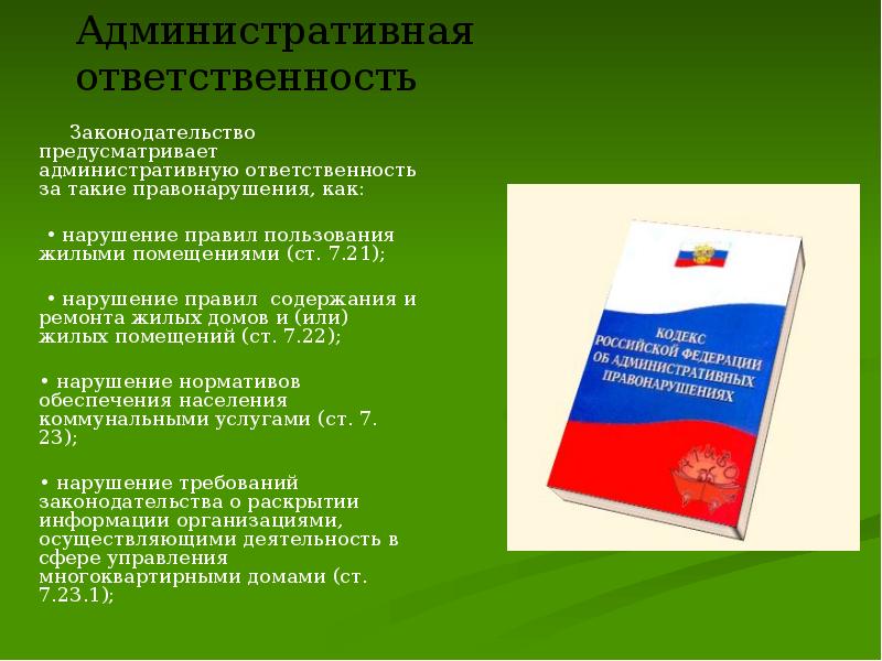 Ответственность за нарушение бюджетного законодательства презентация