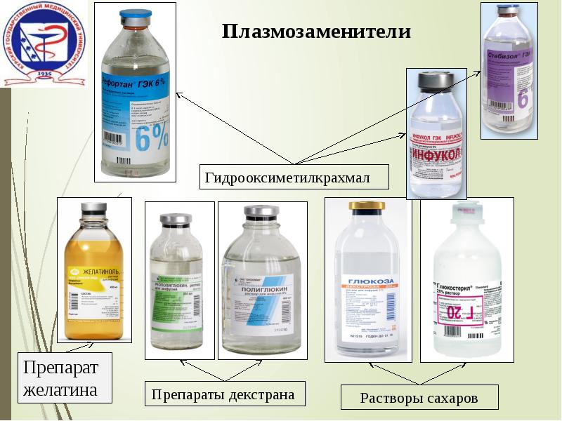 Плазмозамещающие препараты презентация