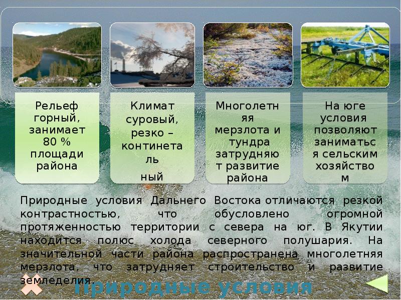 Презентация по географии 8 класс природные комплексы дальнего востока