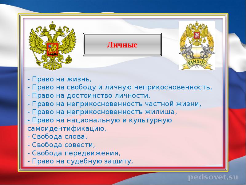 Основные конституционные права и обязанности граждан в россии презентация