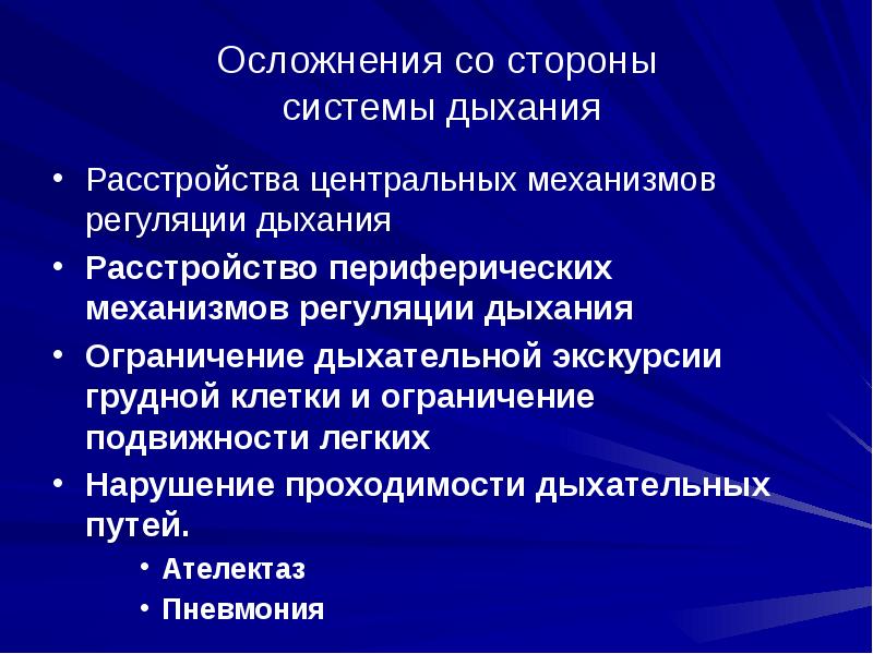 Презентация послеоперационные осложнения