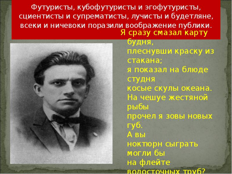 Эгофутуристы. Футуристы и кубофутуристы. Будетляне футуристы. Кубофутуристы и эгофутуристы. Кубофутуристы серебряного века.