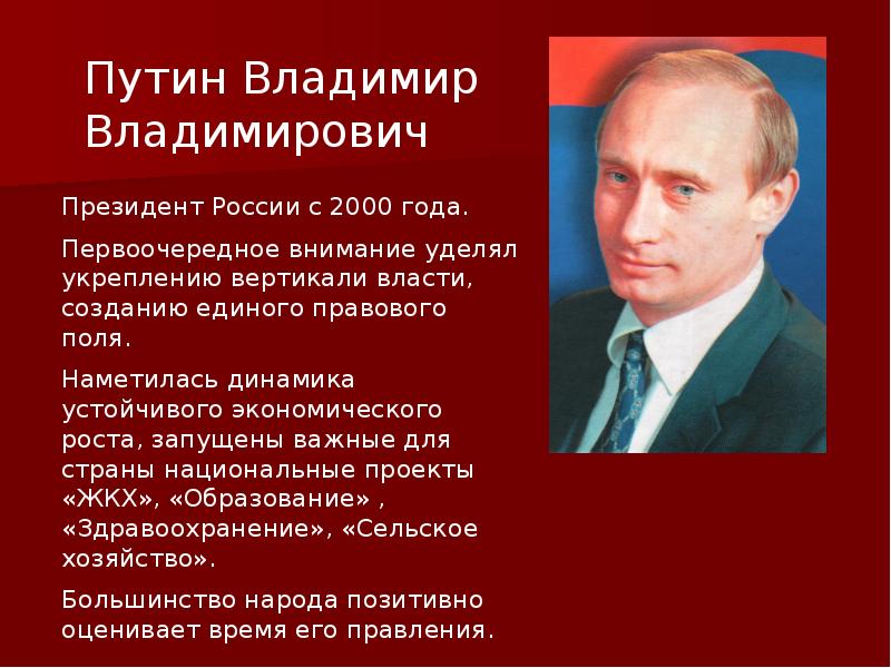 Презентация про путина