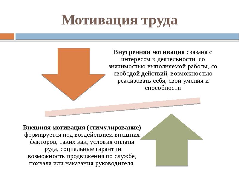 Мотивация трудовой деятельности