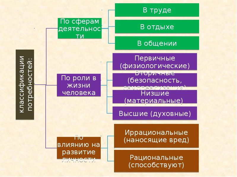 План потребности и интересы человека в структуре деятельности план