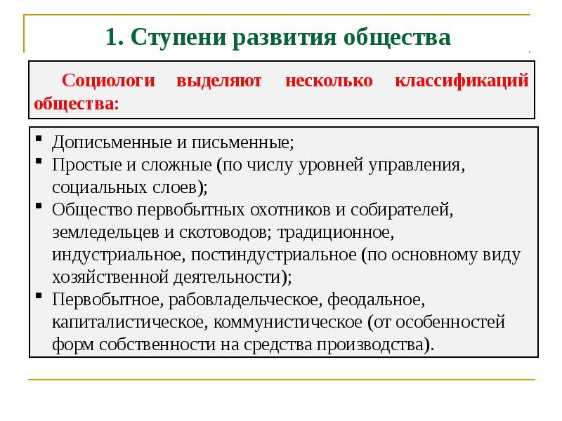 Социологи выделяют. Ступени развития. Классификации общества простые и сложные. Ступени развития общества.