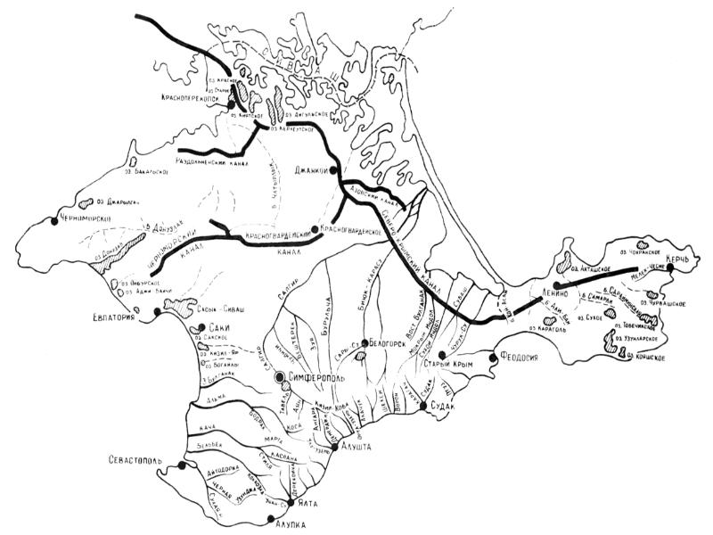 Физическая карта крыма реки и озера
